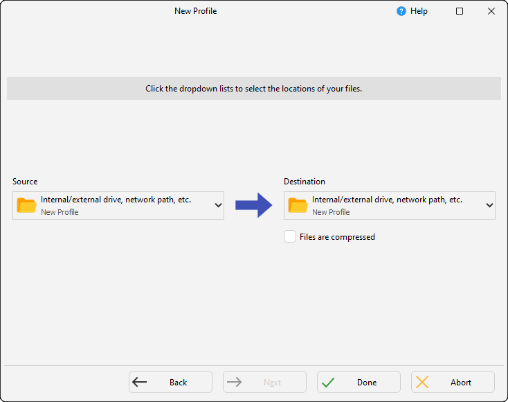 Choose What to Backup and to where